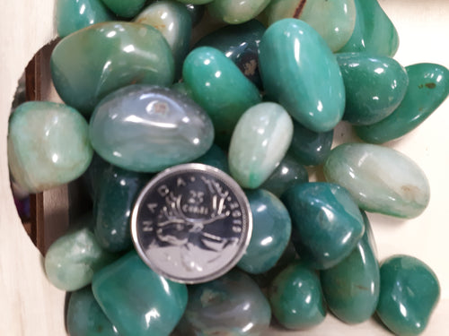 Green Banded Agate Polished Stones