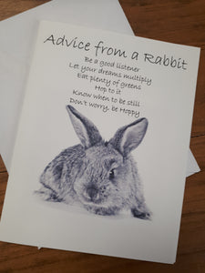 Advice from a Rabbit Greeting Card