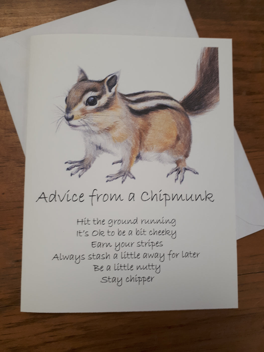 Advice from a Chipmunk Greeting Card