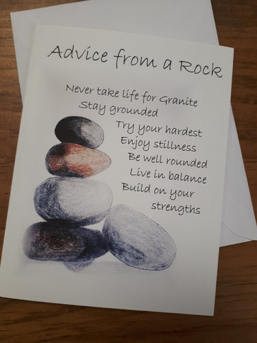 Advice from a Rock Greeting Card