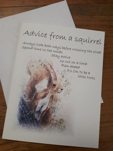 Advice from a Squirrel Greeting Card