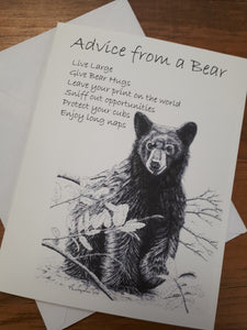 Advice from a Bear Greeting Card