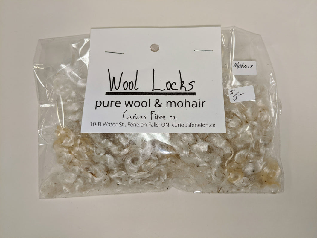 Pure Wool & Mohair Locks | White