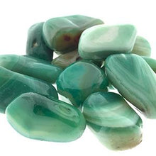 Green Banded Agate Polished Stones