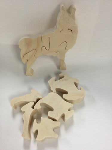Wooden Wolf Puzzle